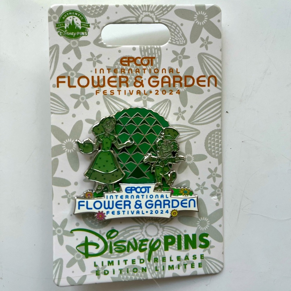 Disney Epcot Flower And Garden 2024 Alice in Wonderland Topiary Pin Pin LR Pin